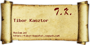 Tibor Kasztor névjegykártya